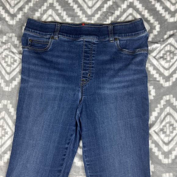 Spanx Flare Jeans Womens XL Regular Midnight Shade Stretch Denim Slimming - Picture 2 of 14
